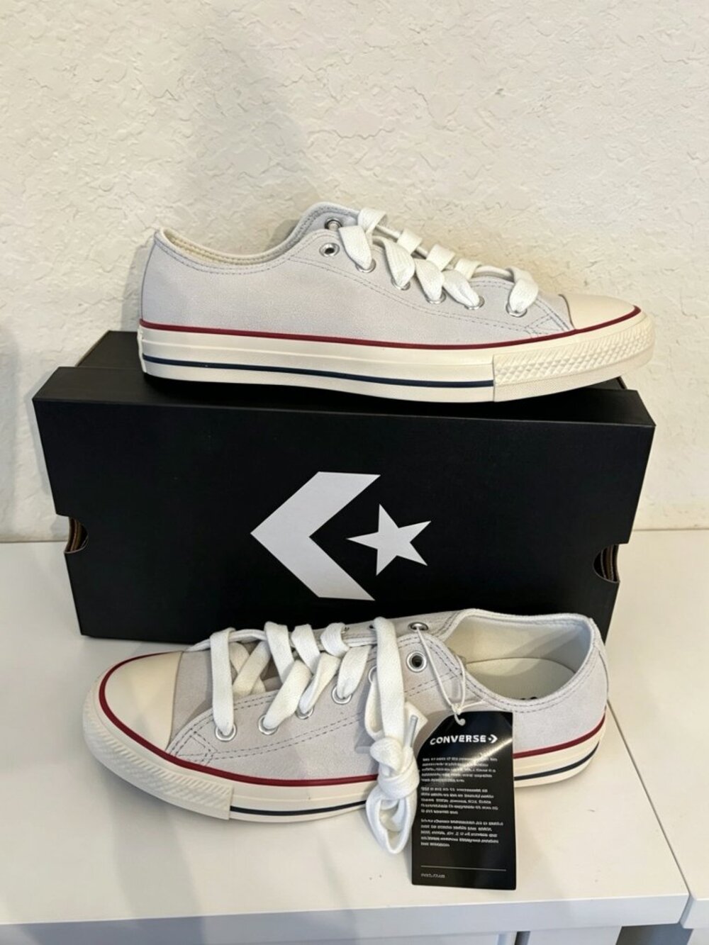 NIB Converse All Star Ox Grey/Natural/Ivory SZ 8 Mens
